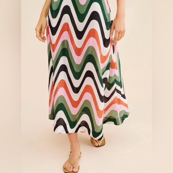 FARM Rio Wave Gradient Midi Skirt - Picture 4 of 4